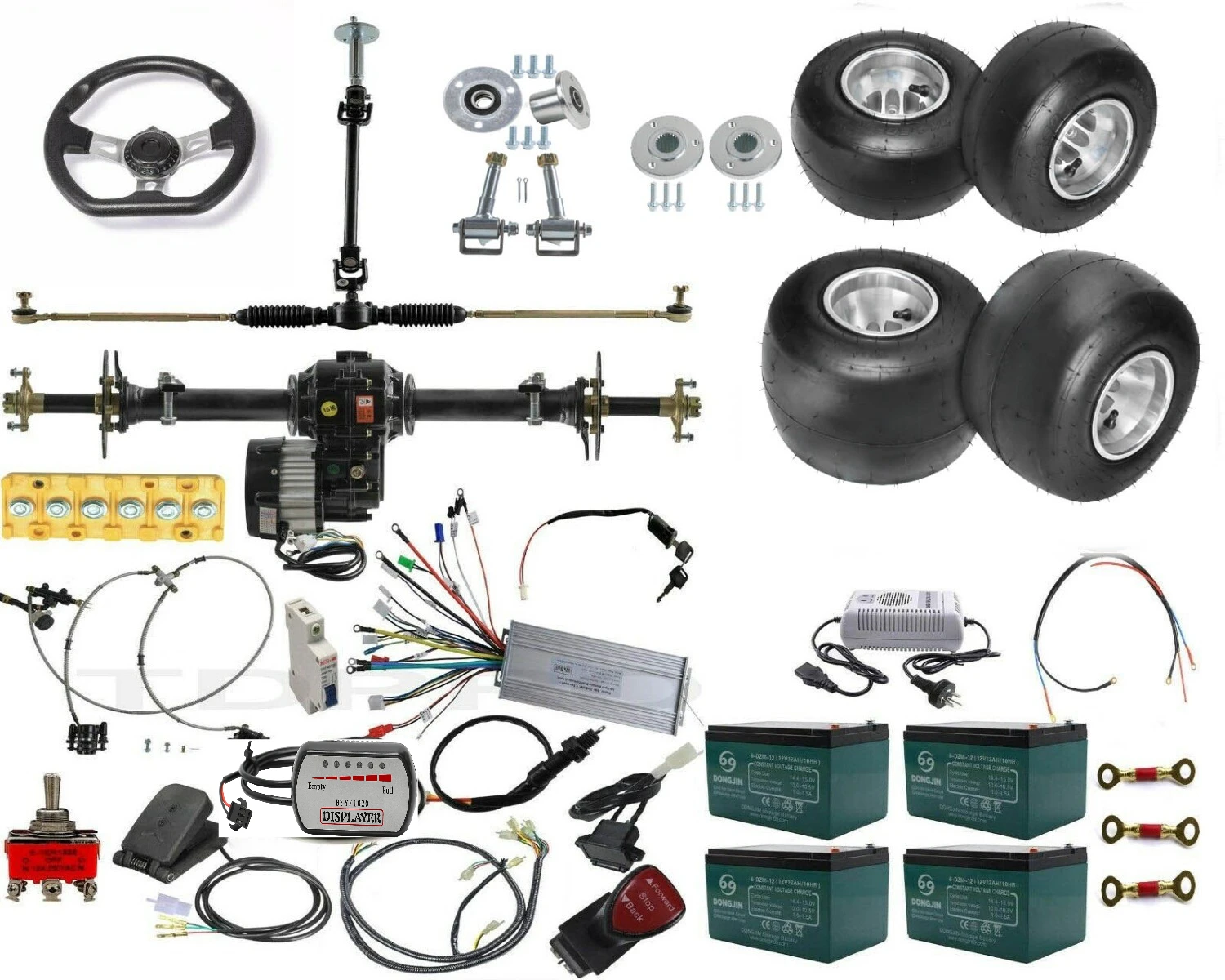 30"Rear Axle Kit 5" Wheel Electric Differential Motor for ATV Go Kart Racing Drift Cart
30"Rear Axle Kit 5" Wheel Electric Differential Motor for ATV Go Kart Racing Drift Cart