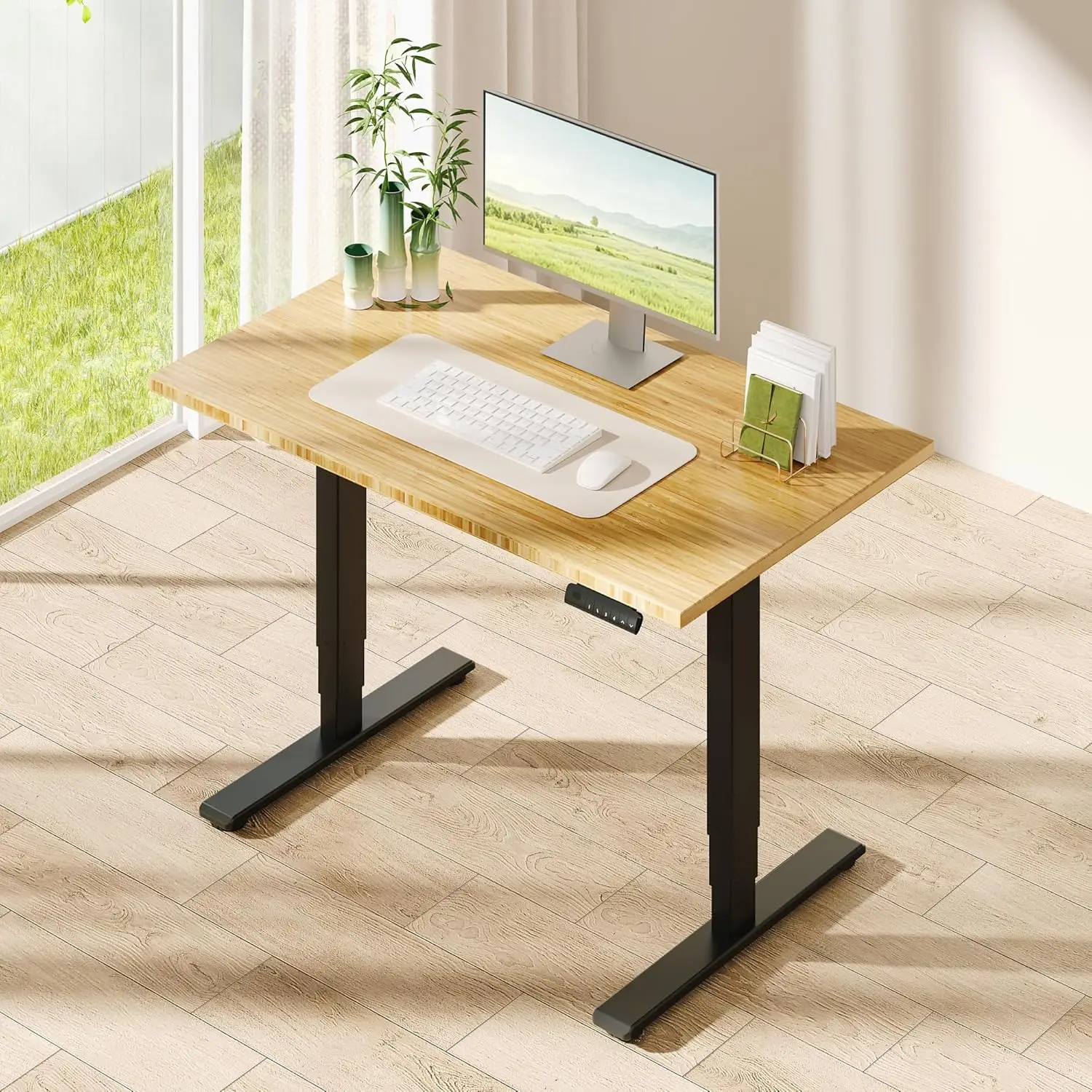 3-Stage Dual Motor Height Adjustable Desk 48x24 Bamboo Top 220lbs Memory Presets Home Office, Customized
3-Stage Dual Motor Height Adjustable Desk 48x24 Bamboo Top 220lbs Memory Presets Home Office, Customized