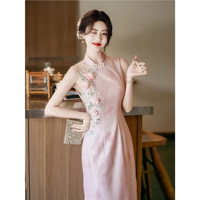 Pink Engagement Cheongsam High Quality Bridal Toasting Dress Party Dress
Pink Engagement Cheongsam High Quality Bridal Toasting Dress Party Dress