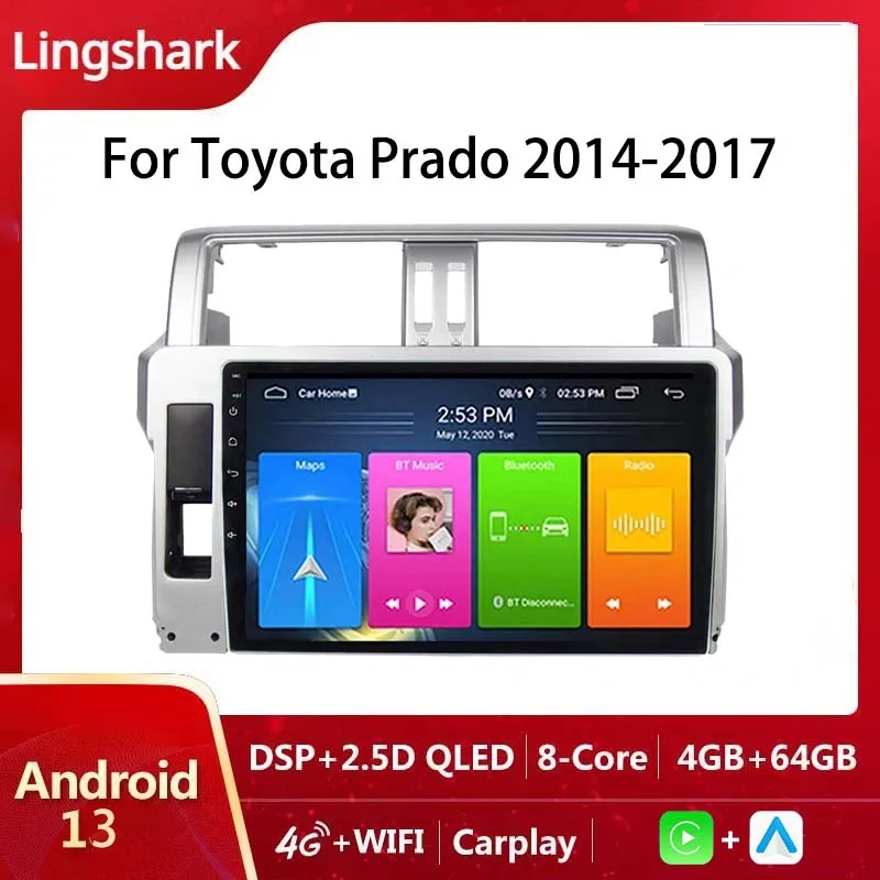 9Inch Android 10 Car Radio Carplay Multimedia Player 2DIN for Toyota Prado 2014-2017 navigation GPS Screen WIFI 4G BT 4+64G Auto
9Inch Android 10 Car Radio Carplay Multimedia Player 2DIN for Toyota Prado 2014-2017 navigation GPS Screen WIFI 4G BT 4+64G Auto