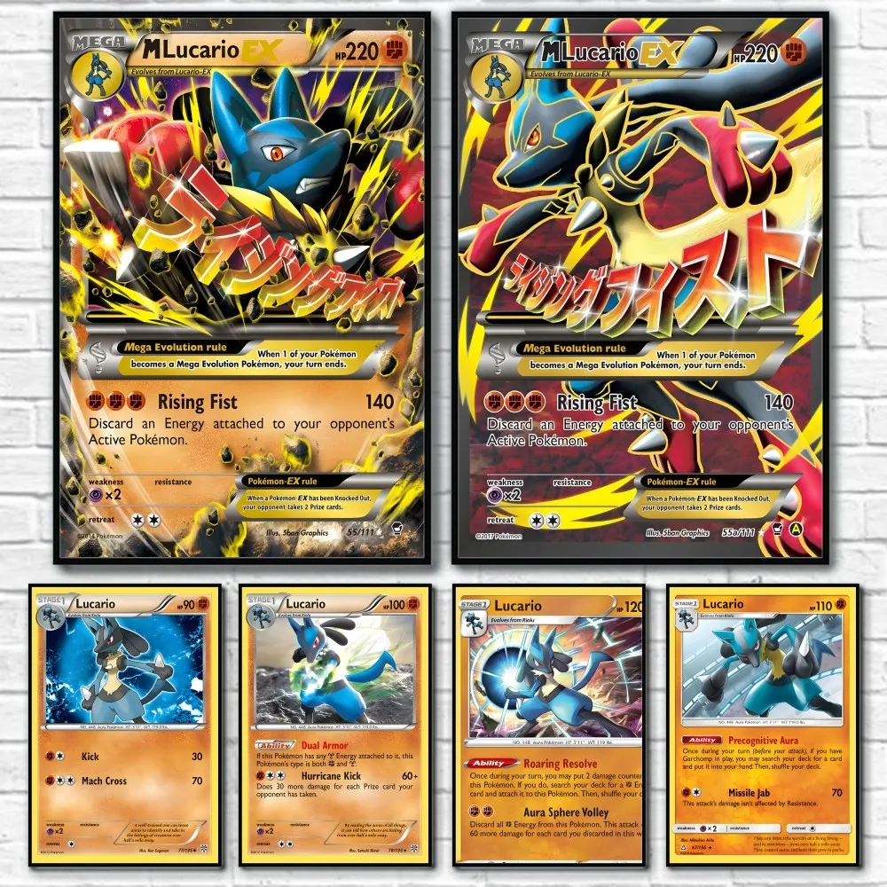 Japanese Anime Rare Lucario Cartoon Card Poster Sticky Wall Art Printing Waterproof Home Living Bed Room Bar Aesthetic Decor
Japanese Anime Rare Lucario Cartoon Card Poster Sticky Wall Art Printing Waterproof Home Living Bed Room Bar Aesthetic Decor