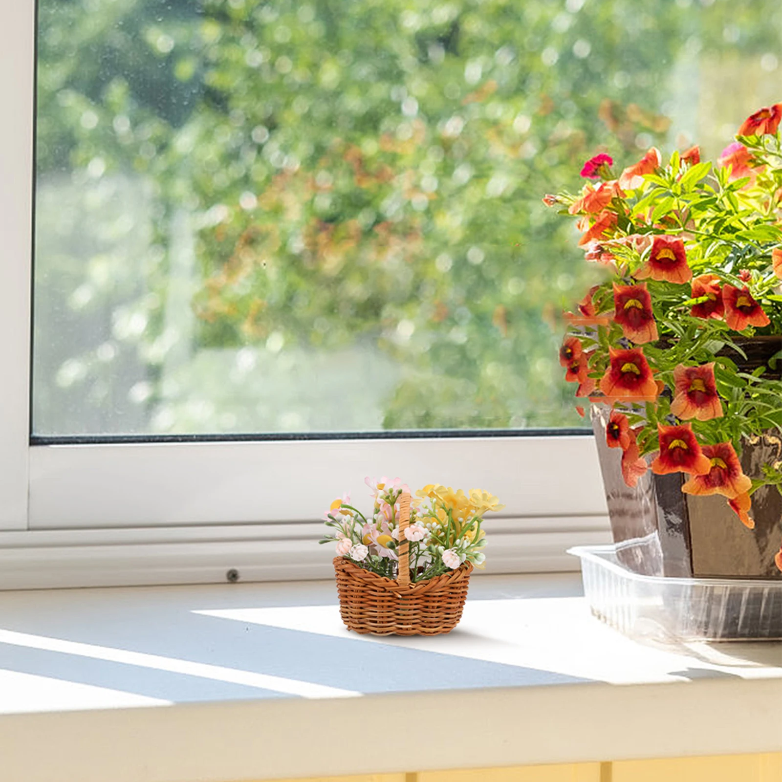 2Pcs Small Woven Baskets Rustic Design for Home Wedding Party Garden Window Sill Desk Decor Miniature Woven Baskets
2Pcs Small Woven Baskets Rustic Design for Home Wedding Party Garden Window Sill Desk Decor Miniature Woven Baskets