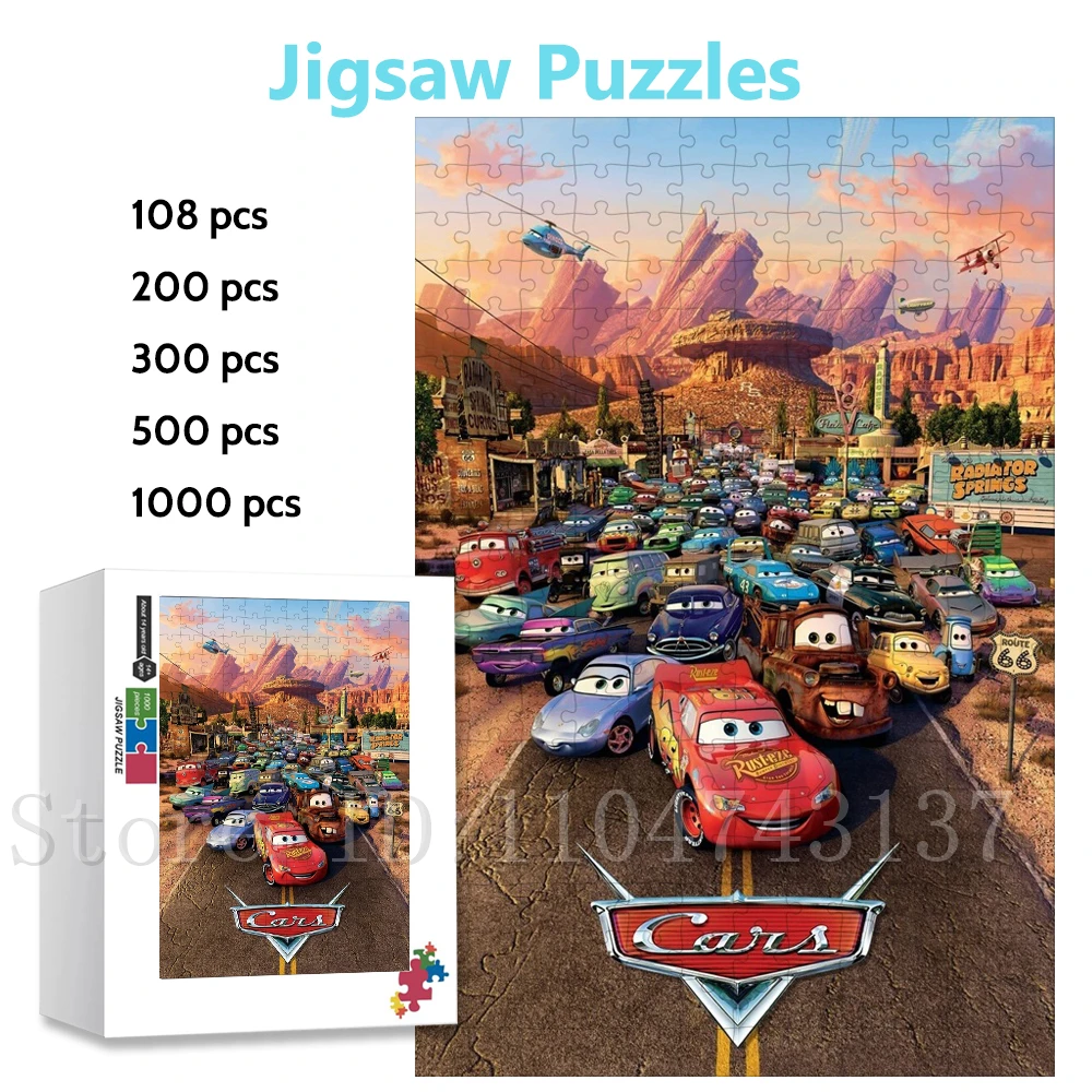 Disney Cars Jigsaw Puzzles 108/200/300/500/1000 Pieces Animation Movies Wooden/paper Puzzles Kids Intelligence Education Toys
Disney Cars Jigsaw Puzzles 108/200/300/500/1000 Pieces Animation Movies Wooden/paper Puzzles Kids Intelligence Education Toys