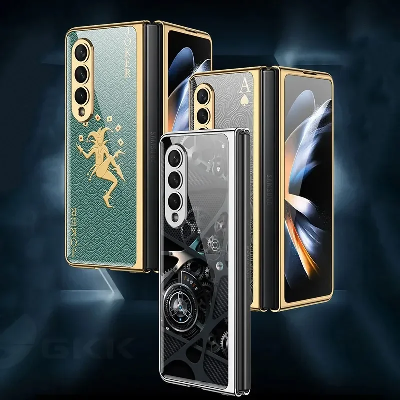 Original Case for Samsung Galaxy Z Fold 5 4 3 Luxury Painted Glass Shockproof Plating Hard Frame Cover for Galaxy Z Fold4 Case
Original Case for Samsung Galaxy Z Fold 5 4 3 Luxury Painted Glass Shockproof Plating Hard Frame Cover for Galaxy Z Fold4 Case