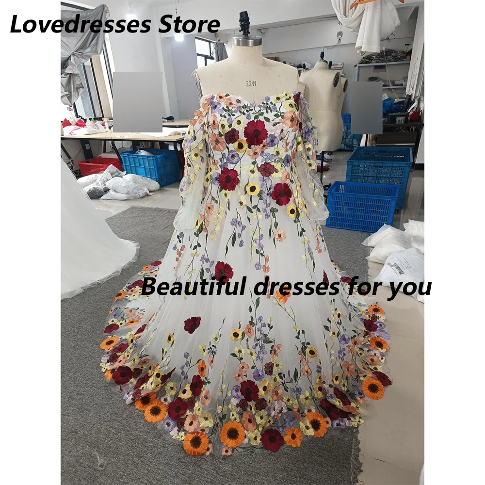 Wedding Dresses Customized Elegant Lace 3D Flower Bridal Gowns Sweetheart Neck Sweep Train Lace Up Back Bridal Dresses 2025
Wedding Dresses Customized Elegant Lace 3D Flower Bridal Gowns Sweetheart Neck Sweep Train Lace Up Back Bridal Dresses 2025