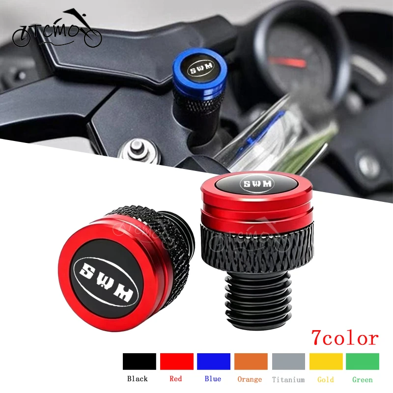 For SWM Logo G05 G01 SwmX3 7 EROE X2 G03F SM500 VMX Accessories Motorcycle M10*1.25 CNC Rearview Side Mirror Hole Cap Plug
For SWM Logo G05 G01 SwmX3 7 EROE X2 G03F SM500 VMX Accessories Motorcycle M10*1.25 CNC Rearview Side Mirror Hole Cap Plug