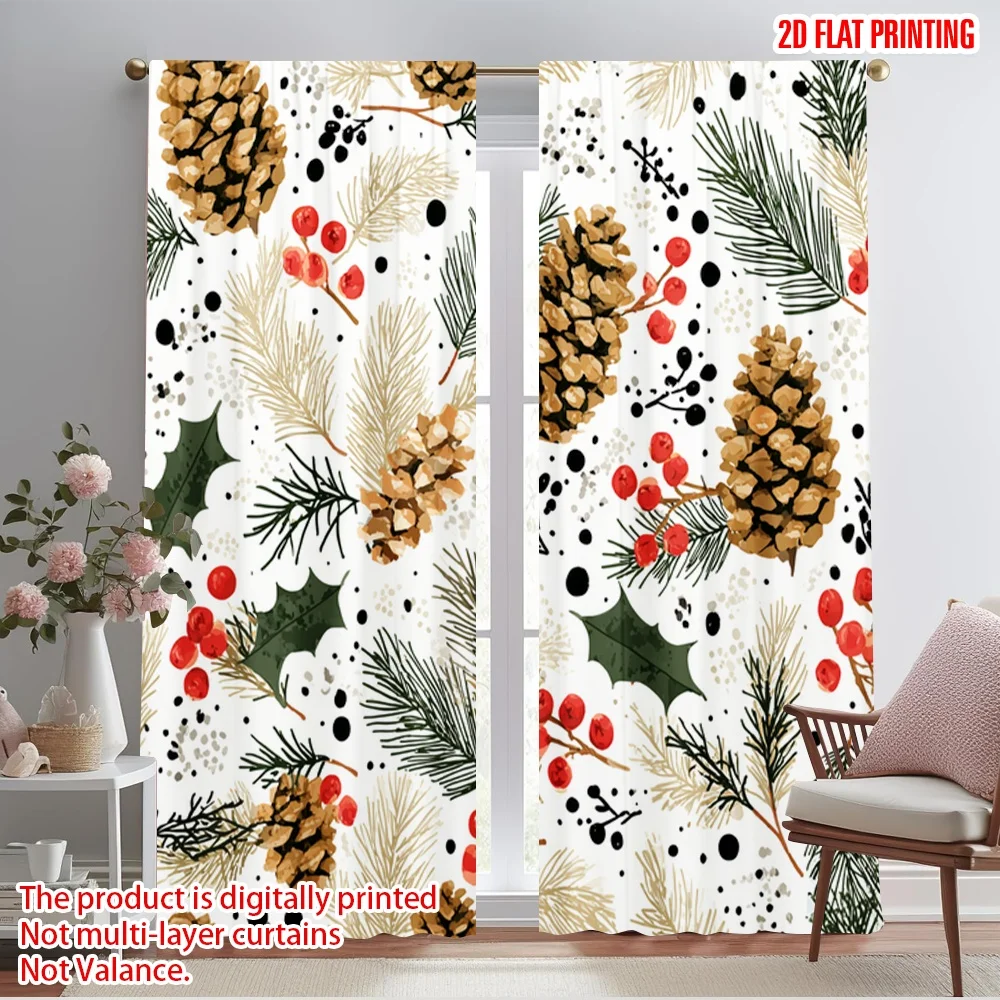 2pcs 2D flat printing Scene Curtain Festive Pinecones Polyester Without Electricity 0 Perfect for Indoor Celebrations Room
2pcs 2D flat printing Scene Curtain Festive Pinecones Polyester Without Electricity 0 Perfect for Indoor Celebrations Room
