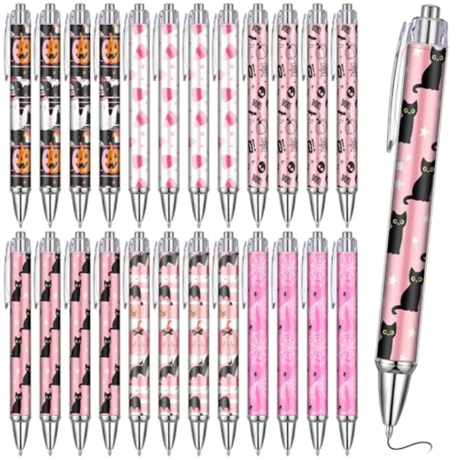 24 шт. розовые ручки для Хэллоуина, объемные забавные жуткие милые мультяшные шариковые ручки с выдвижными чернилами, розовые, оранжевые, черные, призрак, тыква, подарки для
24 шт. розовые ручки для Хэллоуина, объемные забавные жуткие милые мультяшные шариковые ручки с выдвижными чернилами, розовые, оранжевые, черные, призрак, тыква, подарки для