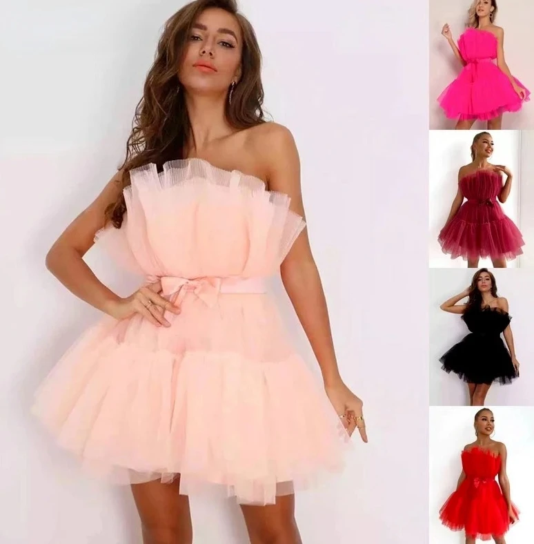 Летнее платье женское с открытыми плечами сетчатое платье-пачка с открытой спиной из тюля Лолита плиссированные платья женское бальное платье без бретелек для свиданий платье Vestidos
Летнее платье женское с открытыми плечами сетчатое платье-пачка с открытой спиной из тюля Лолита плиссированные платья женское бальное платье без бретелек для свиданий платье Vestidos