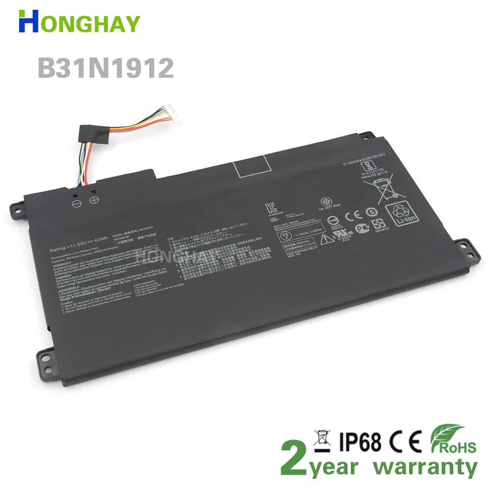HONGHAY C31N1912 B31N1912 Laptop Battery For Asus VivoBook 14 E410MA-EK018TS EK026TS BV162T F414MA E510MA EK017TS L410MA
HONGHAY C31N1912 B31N1912 Laptop Battery For Asus VivoBook 14 E410MA-EK018TS EK026TS BV162T F414MA E510MA EK017TS L410MA