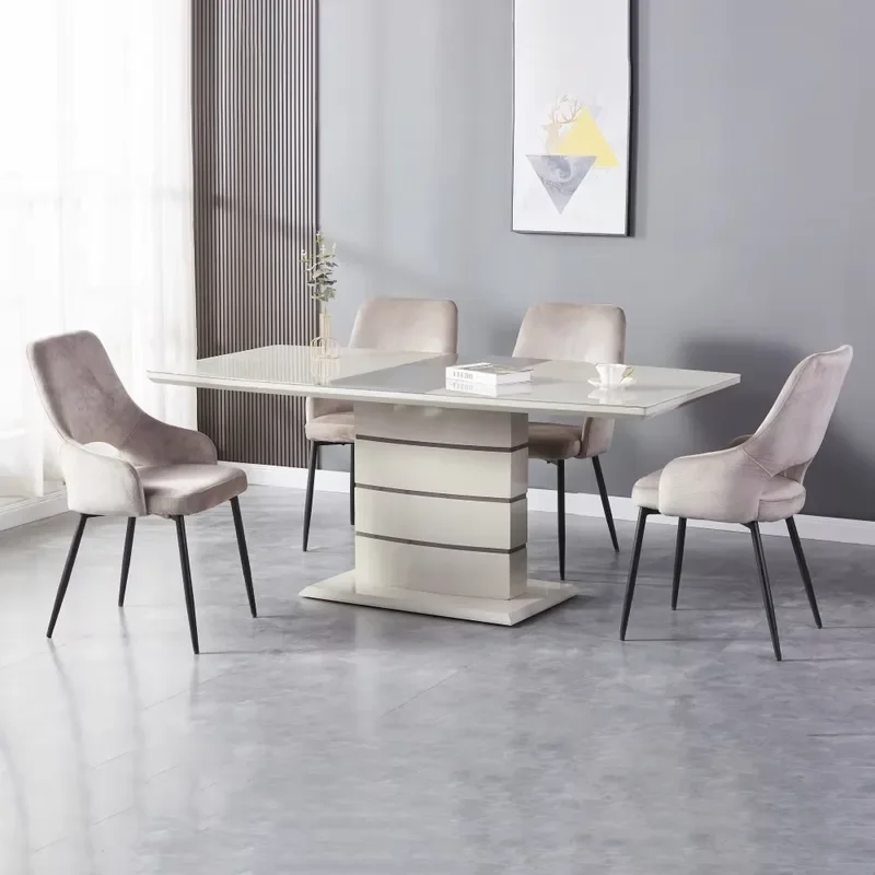 Modern Design Rectangular Stylish Stacked Base Dining Table Marble Tempered Glass Top Extension Dining Table
Modern Design Rectangular Stylish Stacked Base Dining Table Marble Tempered Glass Top Extension Dining Table