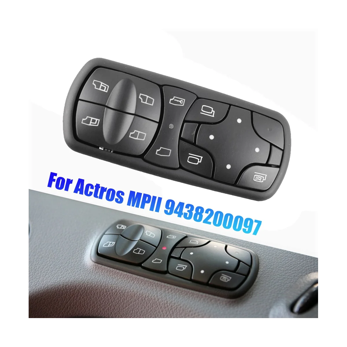 Новый переключатель управления стеклоподъемником для Mercedes Benz Actros MPII 9438200097
Новый переключатель управления стеклоподъемником для Mercedes Benz Actros MPII 9438200097