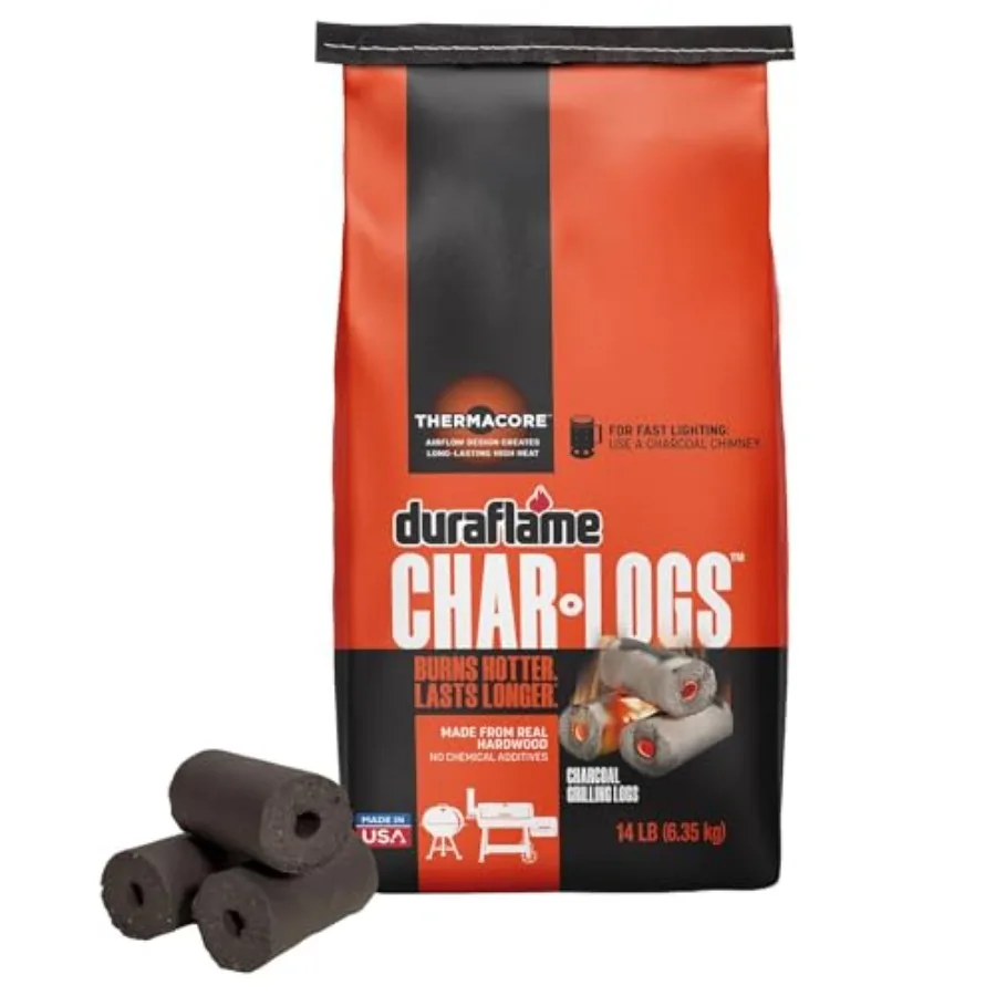 Char-Logs 14 lb Bag Premium Charcoal for Long-Lasting, High Heat Fuel for Grilling, Smoking Outdoor Cooking
Char-Logs 14 lb Bag Premium Charcoal for Long-Lasting, High Heat Fuel for Grilling, Smoking Outdoor Cooking