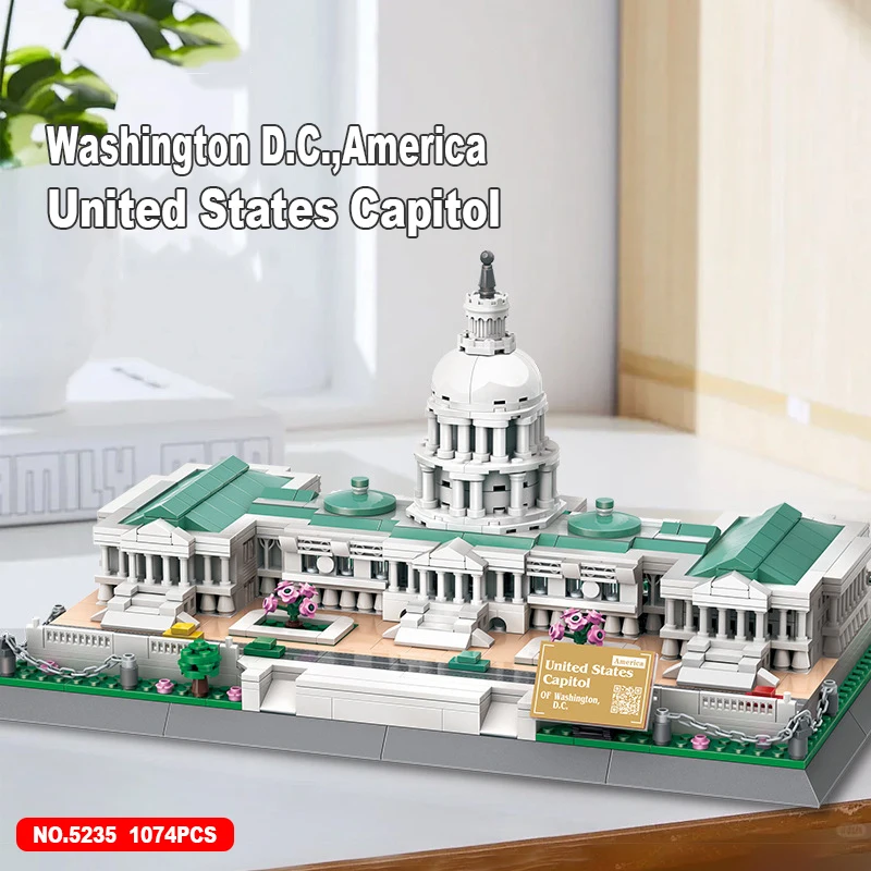 1074PCS United States Capitol Building Blocks Set – Washington DC Red Brick & White Marble Architecture Model,STEM Gift for Kids
1074PCS United States Capitol Building Blocks Set – Washington DC Red Brick & White Marble Architecture Model,STEM Gift for Kids