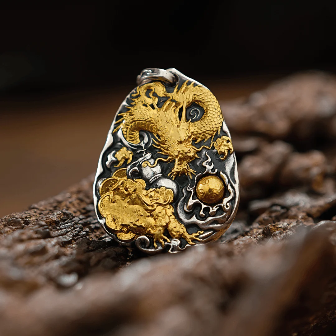 Fulu Double Pendant Necklace Chinese Style Trendy Niche Good Lucky Dragon Golden Toad Gourd Key Backpack Bag Car Wealth Pendant
Fulu Double Pendant Necklace Chinese Style Trendy Niche Good Lucky Dragon Golden Toad Gourd Key Backpack Bag Car Wealth Pendant