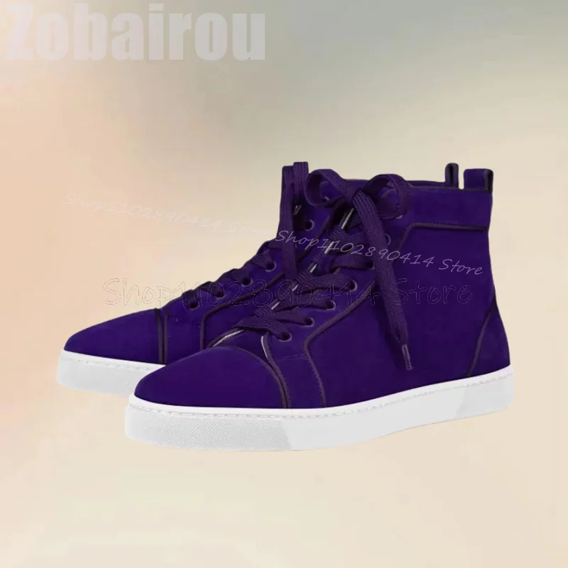 Purple Cross Tied White Sole High Top Men Sneakers Fashion Lace Up Men Boots Luxury Handmade Party Feast Office Men Casual Shoes
Purple Cross Tied White Sole High Top Men Sneakers Fashion Lace Up Men Boots Luxury Handmade Party Feast Office Men Casual Shoes