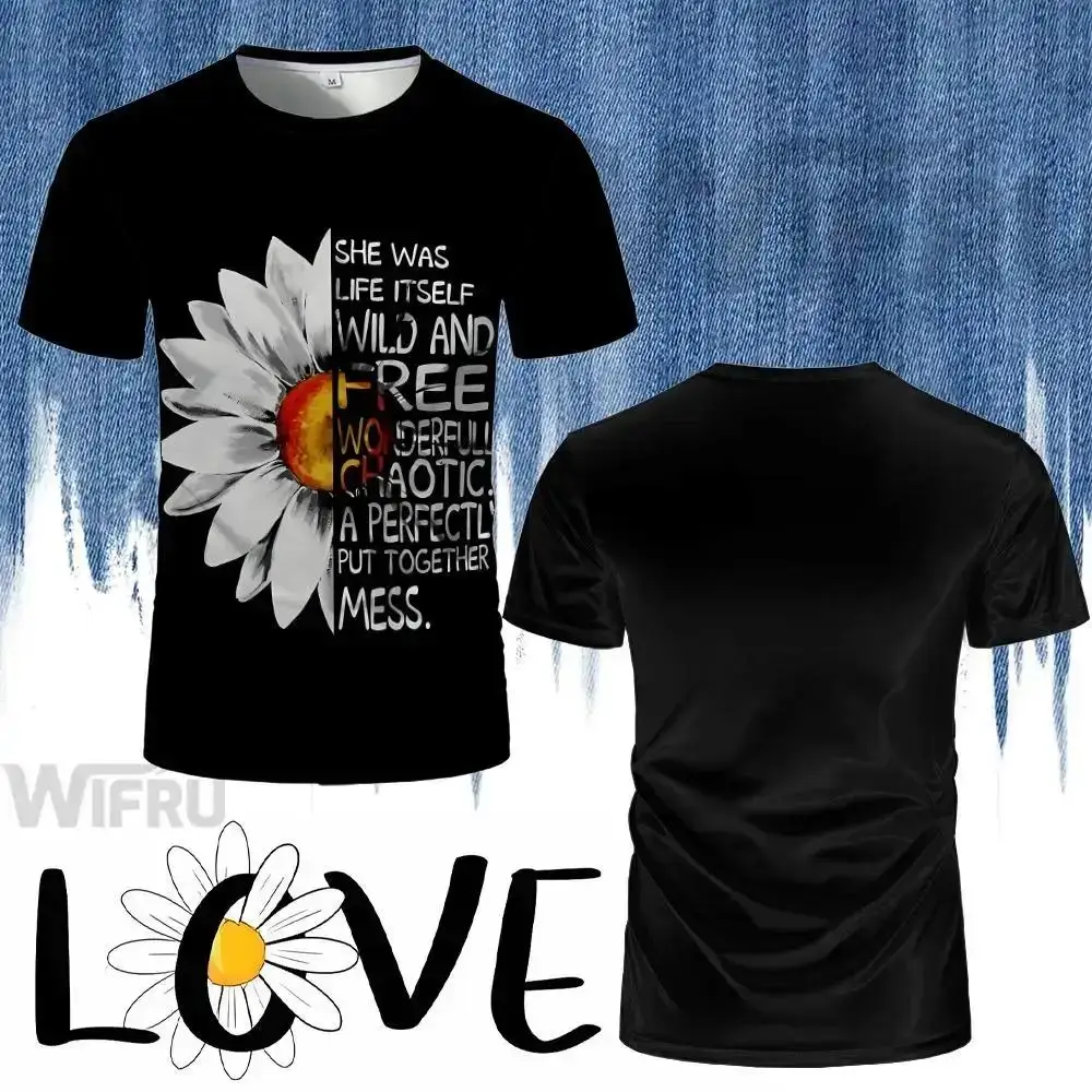 2025 Fashion Trend Black Daisy Graphic T-shirts Men Women Streetwear Personalized Letter Print Tees Oversized Casual Y2K Clothes
2025 Fashion Trend Black Daisy Graphic T-shirts Men Women Streetwear Personalized Letter Print Tees Oversized Casual Y2K Clothes