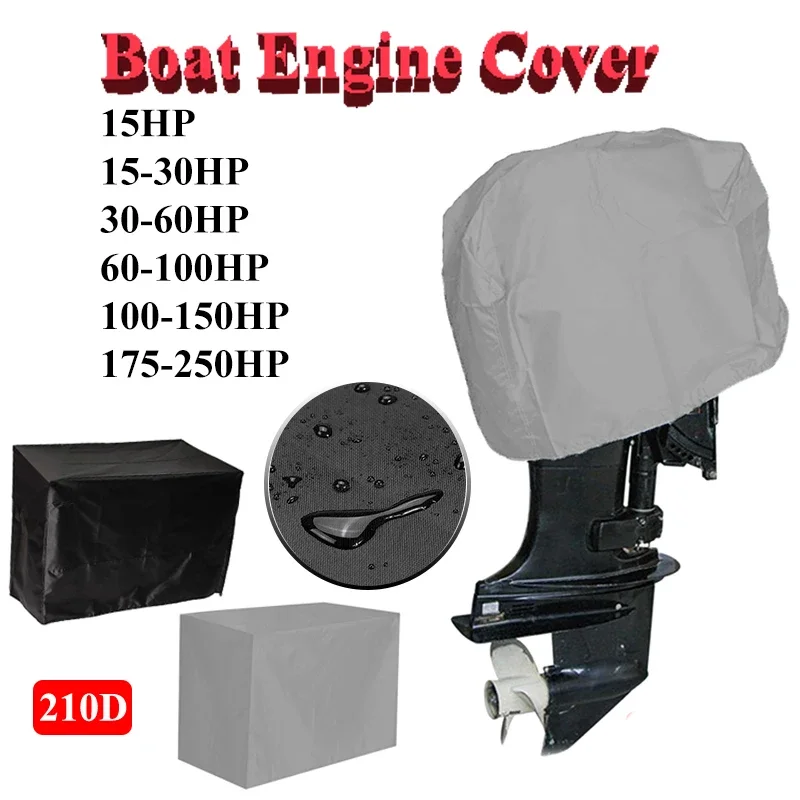 15-250HP 210D Waterproof Yacht Half Outboard Motor Engine Boat Cover Anti UV Rain Dust Snow Scratch Cover Marine Protector
15-250HP 210D Waterproof Yacht Half Outboard Motor Engine Boat Cover Anti UV Rain Dust Snow Scratch Cover Marine Protector