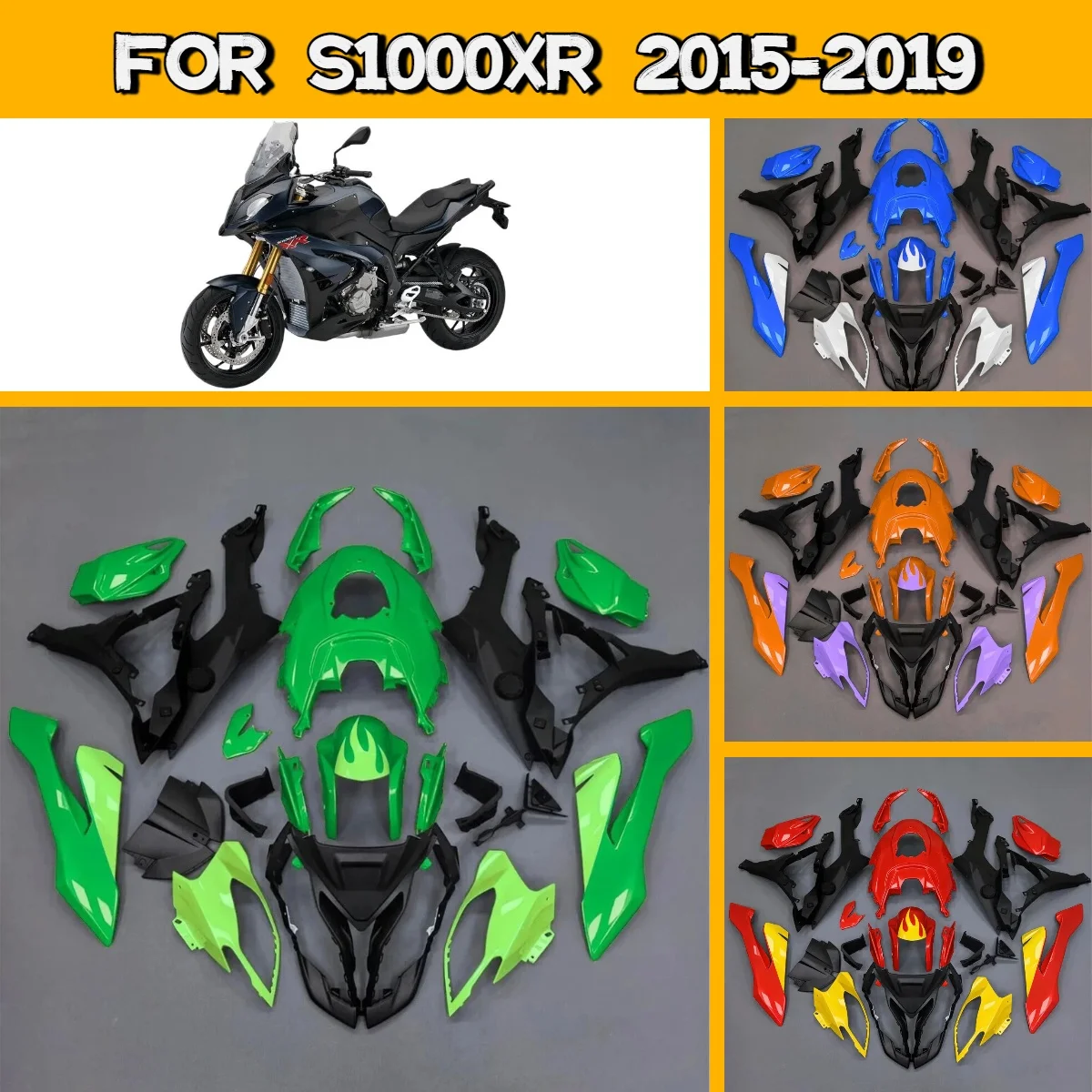 Motorcycle Fairing Kit 2015-2019 S 1000XR Full Accessories Fairings ABS Plastic Suit for 15-19 BMW S1000XR
Motorcycle Fairing Kit 2015-2019 S 1000XR Full Accessories Fairings ABS Plastic Suit for 15-19 BMW S1000XR