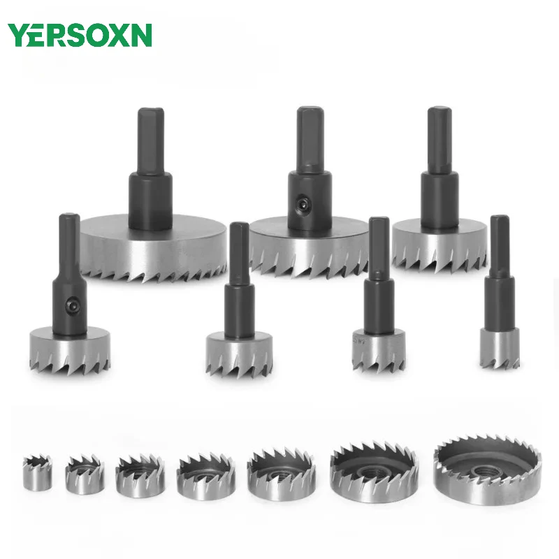 7Pc High Speed Steel Hole Saw Drill Bit Set 15-55mm Hard Tip Metal Woodworking Cutter Opener Tool for Stainless Steel Iron Alloy
7Pc High Speed Steel Hole Saw Drill Bit Set 15-55mm Hard Tip Metal Woodworking Cutter Opener Tool for Stainless Steel Iron Alloy