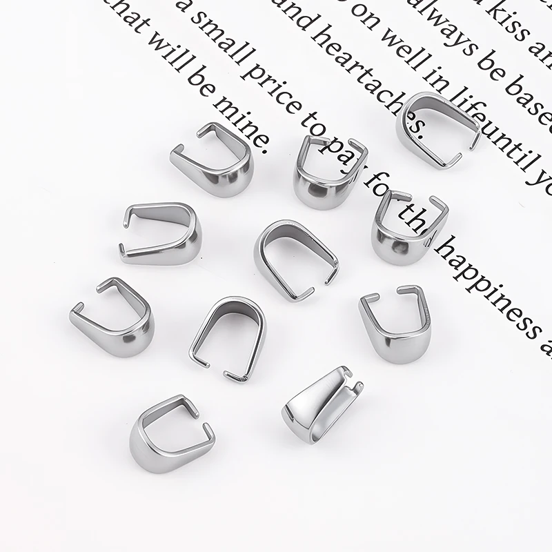 Stainless Steel Arc Surface Melon Seed Bail Clasp Pinch Clip Pendant Connector Findings For DIY Necklace Bracelet Jewelry
Stainless Steel Arc Surface Melon Seed Bail Clasp Pinch Clip Pendant Connector Findings For DIY Necklace Bracelet Jewelry