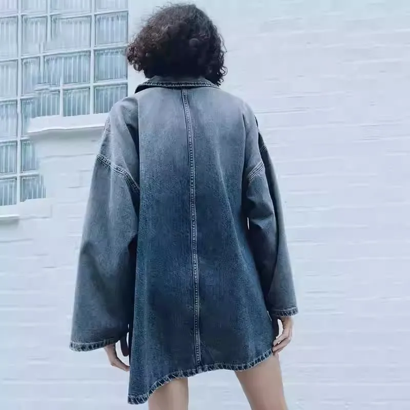 Fall 2024 New Women's Faion irt Dr Casual Loose Long Sve Denim Gauzy Warmth Boding Stand Length Pure Color
Fall 2024 New Women's Faion irt Dr Casual Loose Long Sve Denim Gauzy Warmth Boding Stand Length Pure Color
