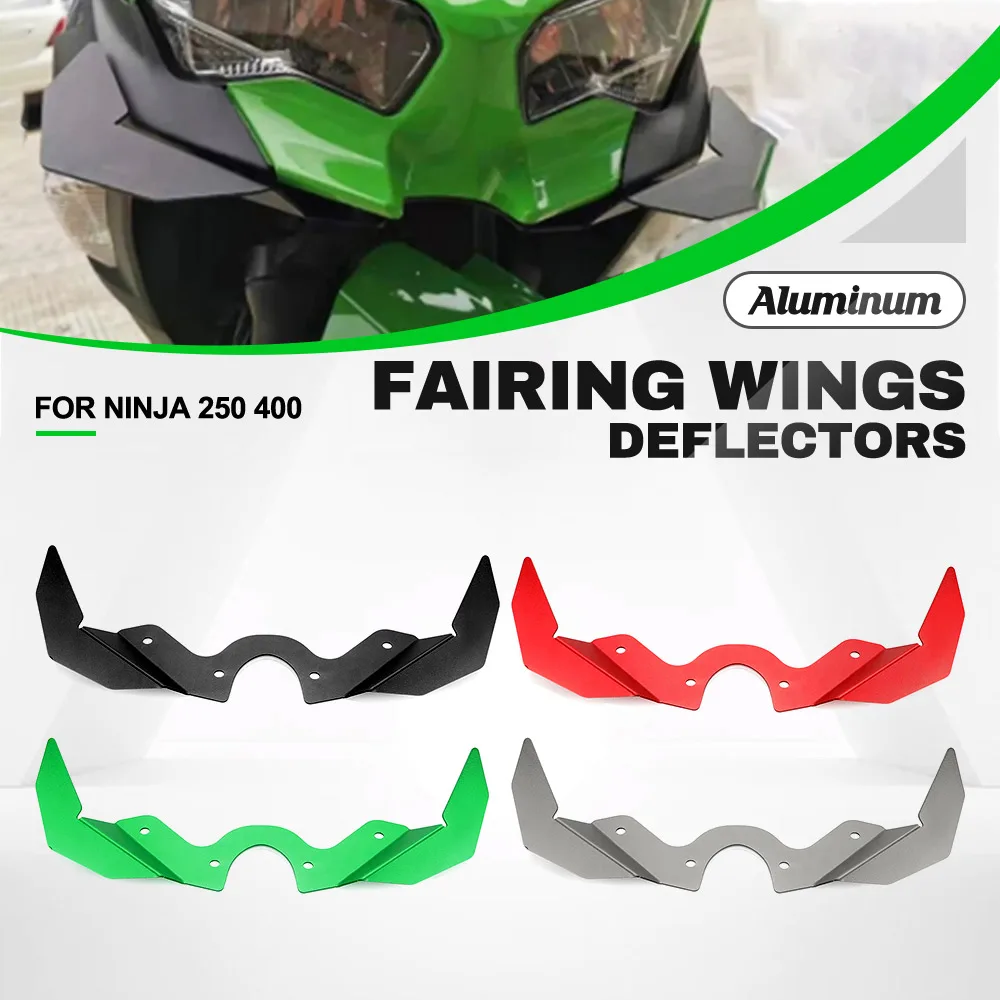 For KAWASAKI Ninja 250 400 Front Spoiler Downforce Naked Wing Aerodynamic Winglets Mouth Shell Cover Protection Guard Ninja250
For KAWASAKI Ninja 250 400 Front Spoiler Downforce Naked Wing Aerodynamic Winglets Mouth Shell Cover Protection Guard Ninja250