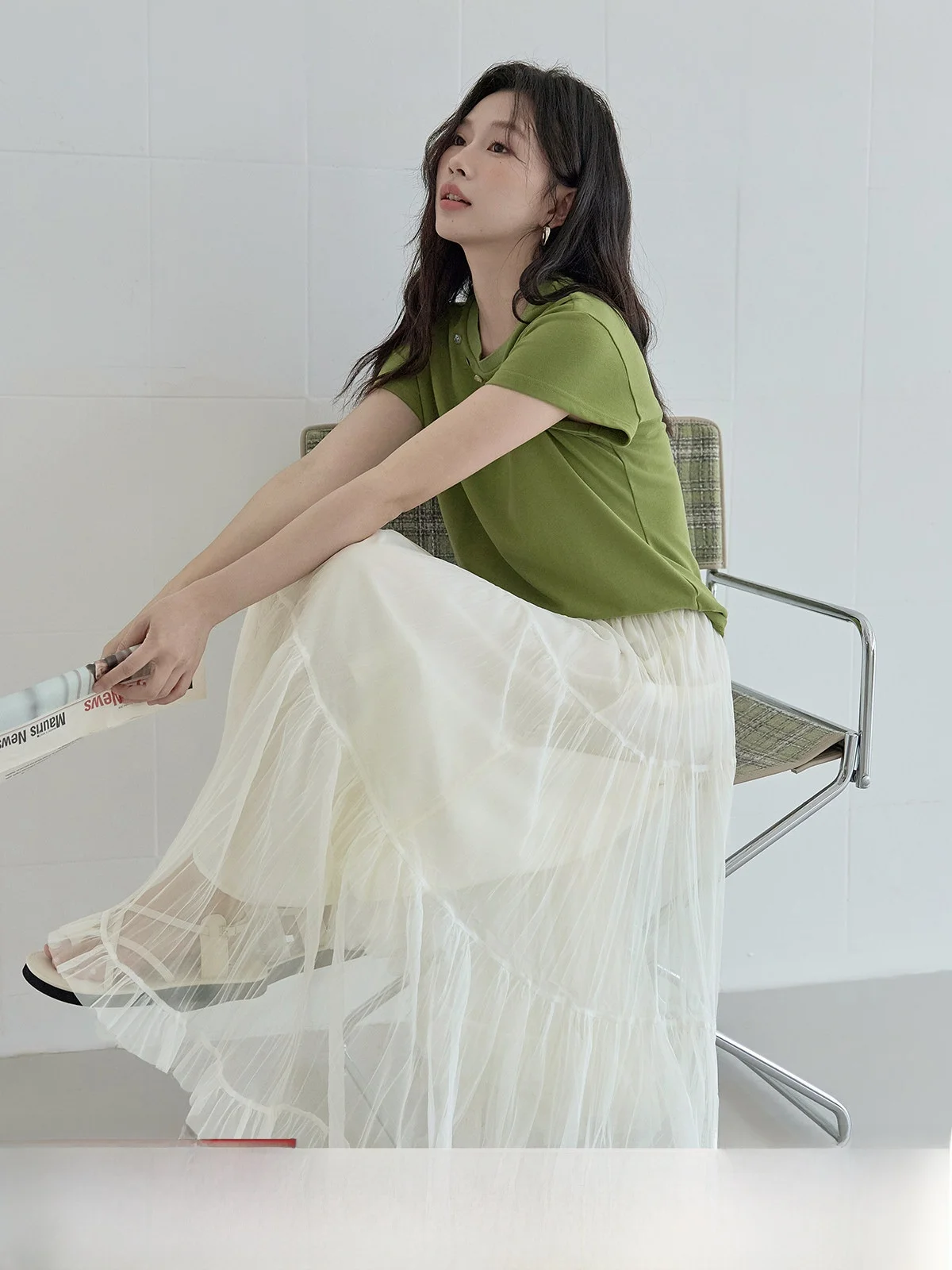 HuiXi Pear Color Mesh Half Skirt Women's A-Line Patchwork High Waist Korean Style Commute Summer New Design Sensation
HuiXi Pear Color Mesh Half Skirt Women's A-Line Patchwork High Waist Korean Style Commute Summer New Design Sensation