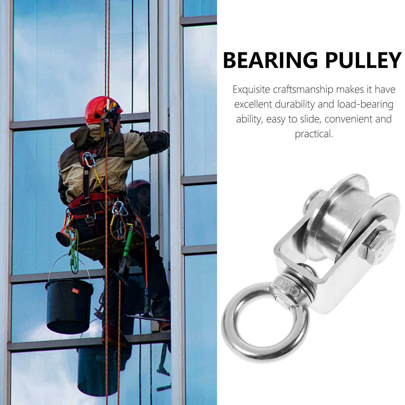 Heavy Duty Stainless Steel Pulley 201 Steel Swivel Rotation Single Pulley Block Rope Lifting Wire Rope Winch Cable
Heavy Duty Stainless Steel Pulley 201 Steel Swivel Rotation Single Pulley Block Rope Lifting Wire Rope Winch Cable
