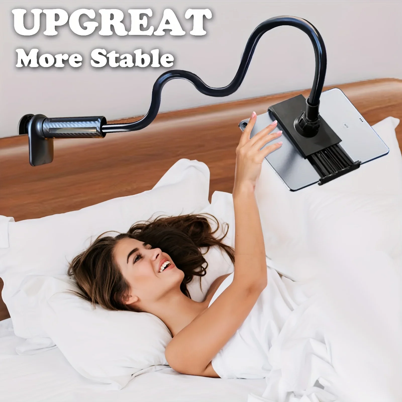 Flexible Gooseneck Phone Tablet Holder Upgraded Stable Lazy Bracket Adjustable Long Arm for Bed Desk Universal 4-11 inch Devices
Flexible Gooseneck Phone Tablet Holder Upgraded Stable Lazy Bracket Adjustable Long Arm for Bed Desk Universal 4-11 inch Devices