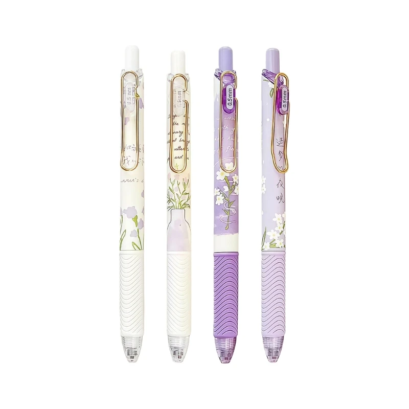 2026 New 4Pcs Retractable Gel Pen with Metal Clip for Writing 0.5MM Tip Black Inks Flower Print Gel Inks Pen for Office School
2026 New 4Pcs Retractable Gel Pen with Metal Clip for Writing 0.5MM Tip Black Inks Flower Print Gel Inks Pen for Office School