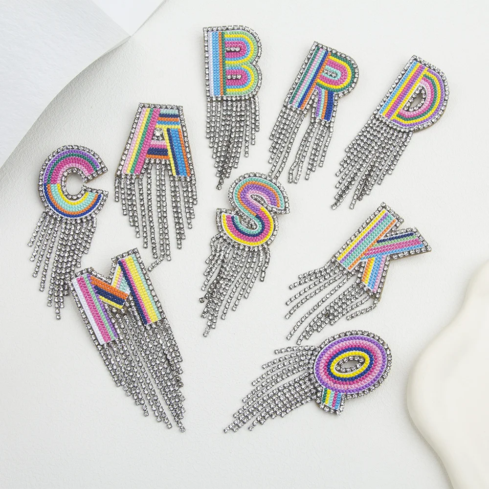 Colorful Embroidered Letters with Tassels Pin A-Z Letter Fashion Rhinestone Tassel Brooch BR100008
Colorful Embroidered Letters with Tassels Pin A-Z Letter Fashion Rhinestone Tassel Brooch BR100008