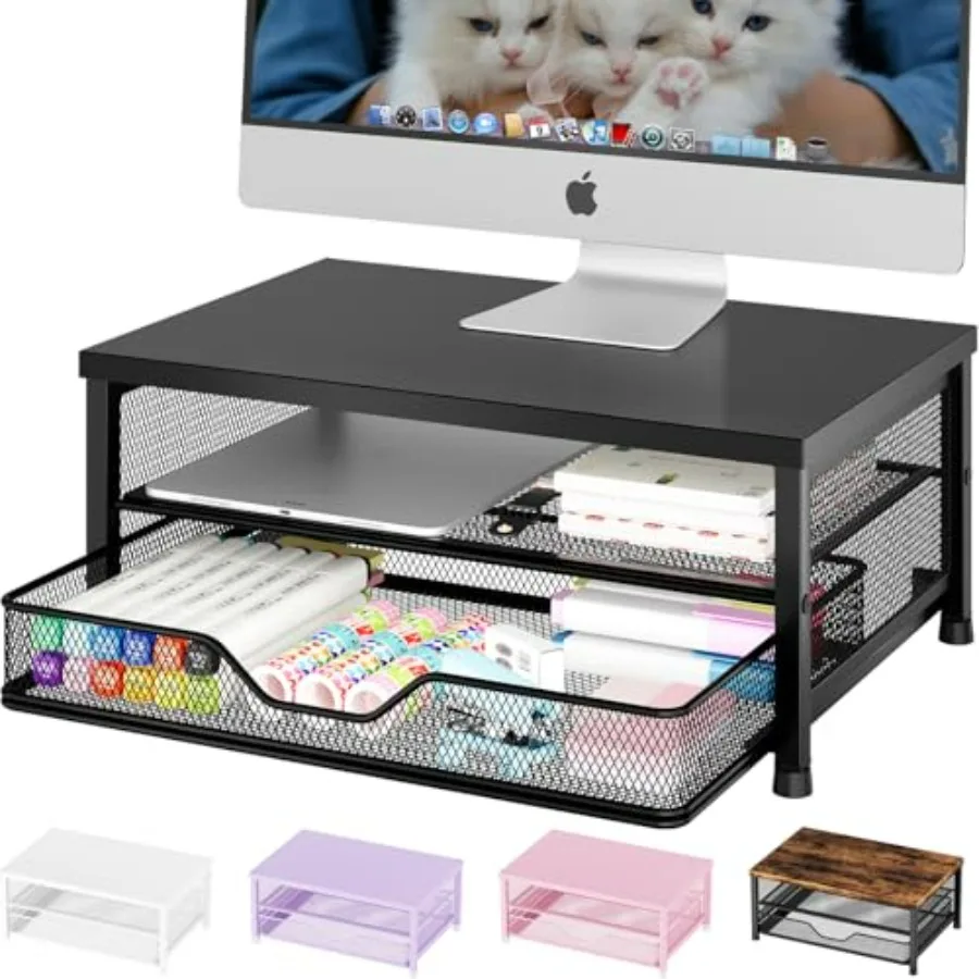 Computer Monitor Stand Riser, Desk Organizer with Drawer, Printer and Laptop Stand, Office Desk Accessories and Workspace Deskt
Computer Monitor Stand Riser, Desk Organizer with Drawer, Printer and Laptop Stand, Office Desk Accessories and Workspace Deskt