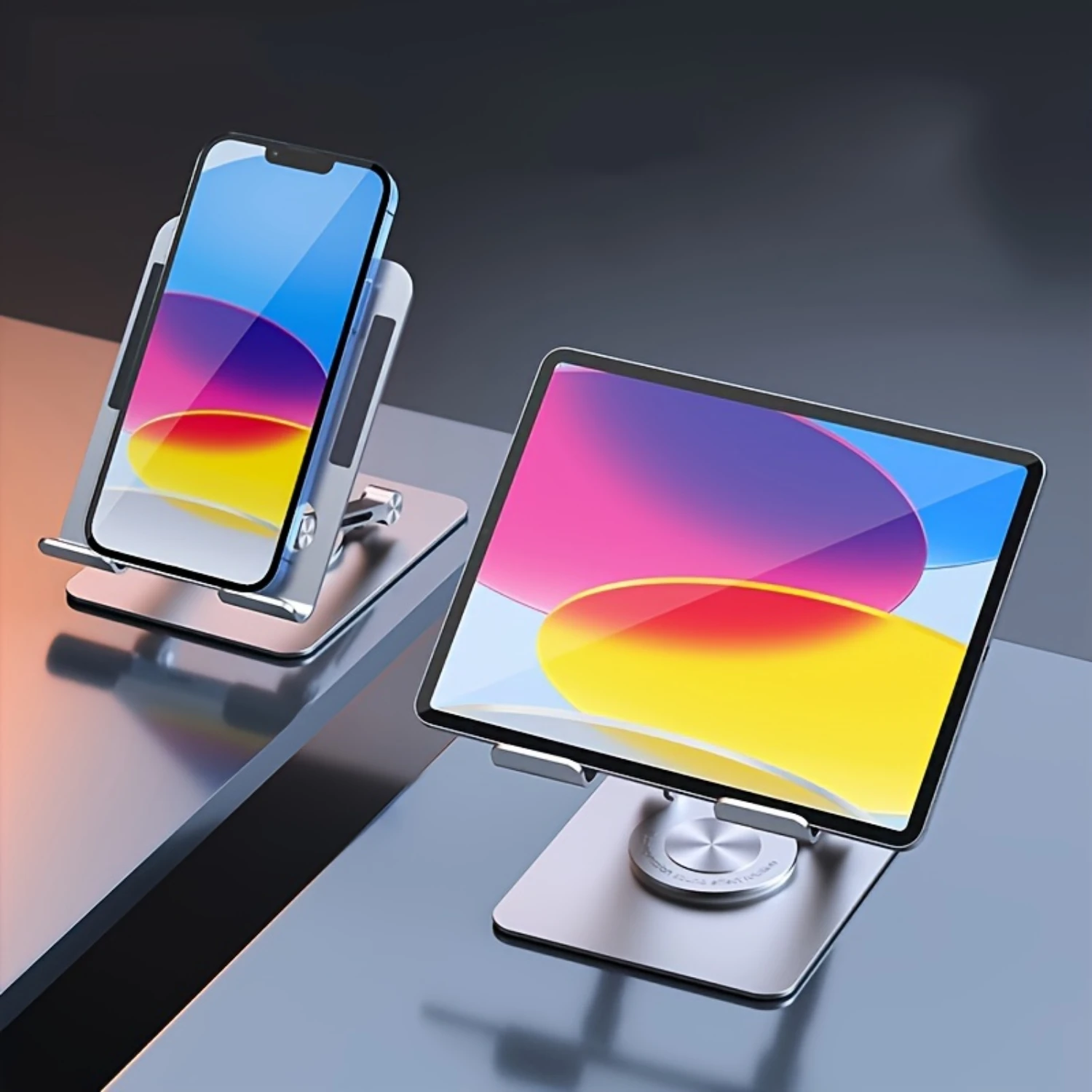 Stand With -degree Rotating Base Is A Universal Tablet Stand For IPads, Made Of Aluminum. It Is Compact, Portable, And Also Serv
Stand With -degree Rotating Base Is A Universal Tablet Stand For IPads, Made Of Aluminum. It Is Compact, Portable, And Also Serv