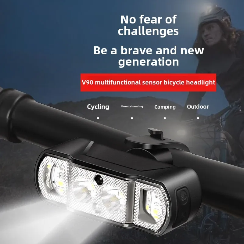 Bicycle light headlight charging strong light flashlight multi-function waving sensor mountain road bike riding equipment light
Bicycle light headlight charging strong light flashlight multi-function waving sensor mountain road bike riding equipment light