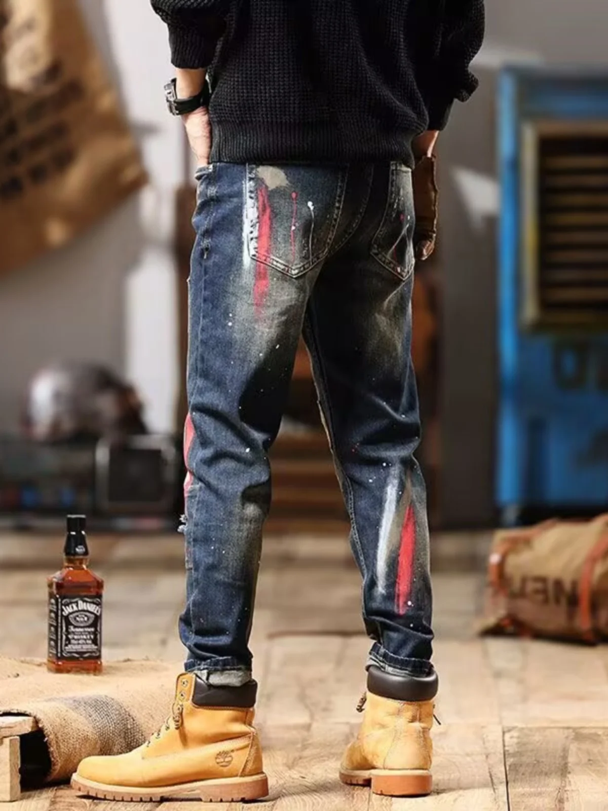 High-End Heavy-Du Men's Faionable Personali Paint Splatter Hole Patchwork Slim Fit Jeans Youth Trendy Long Pants
High-End Heavy-Du Men's Faionable Personali Paint Splatter Hole Patchwork Slim Fit Jeans Youth Trendy Long Pants
