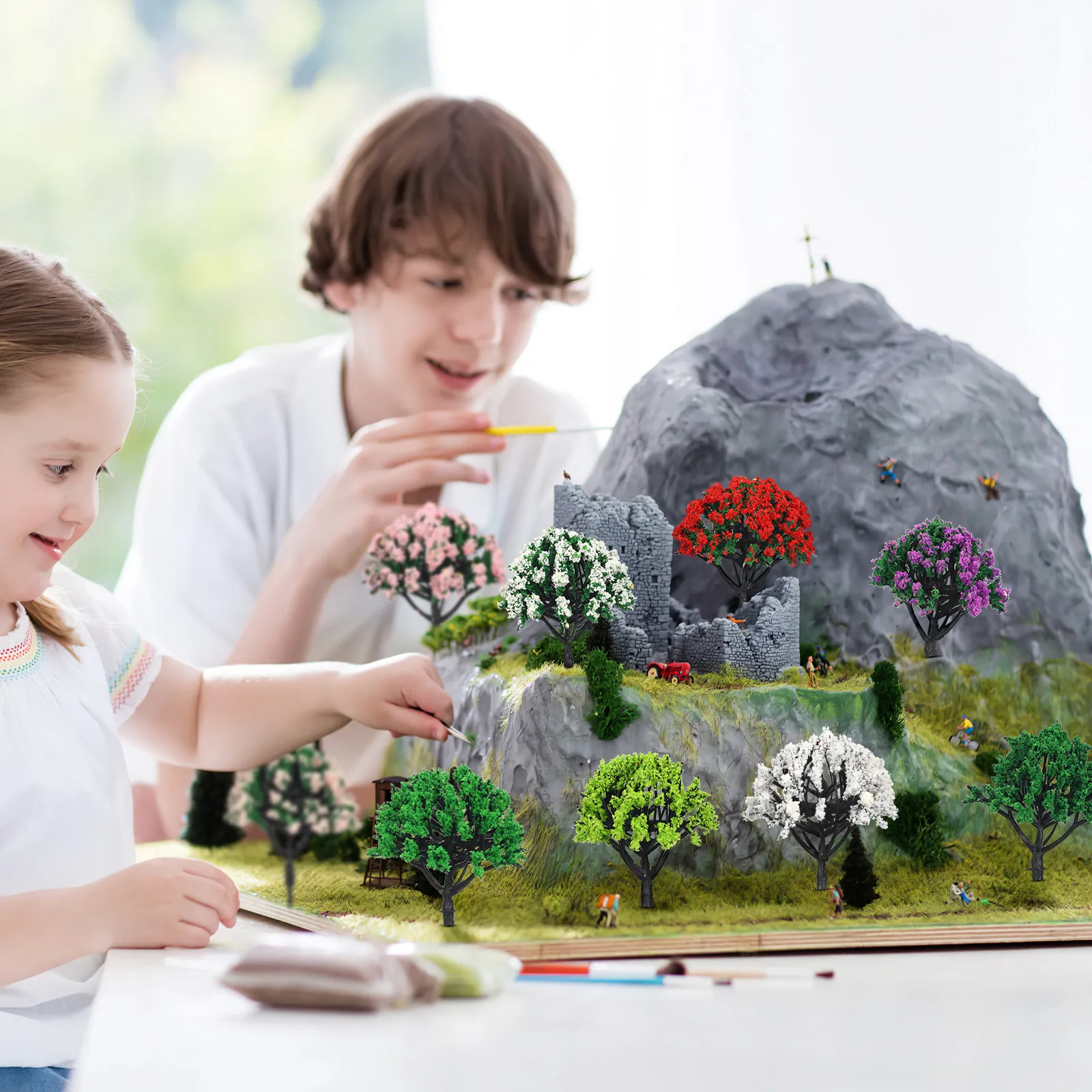 15Pcs Realistic Mini Trees Greenery Simulation for Architectural Diorama Train Scenery Low Maintenance Small Tree Adornments
15Pcs Realistic Mini Trees Greenery Simulation for Architectural Diorama Train Scenery Low Maintenance Small Tree Adornments