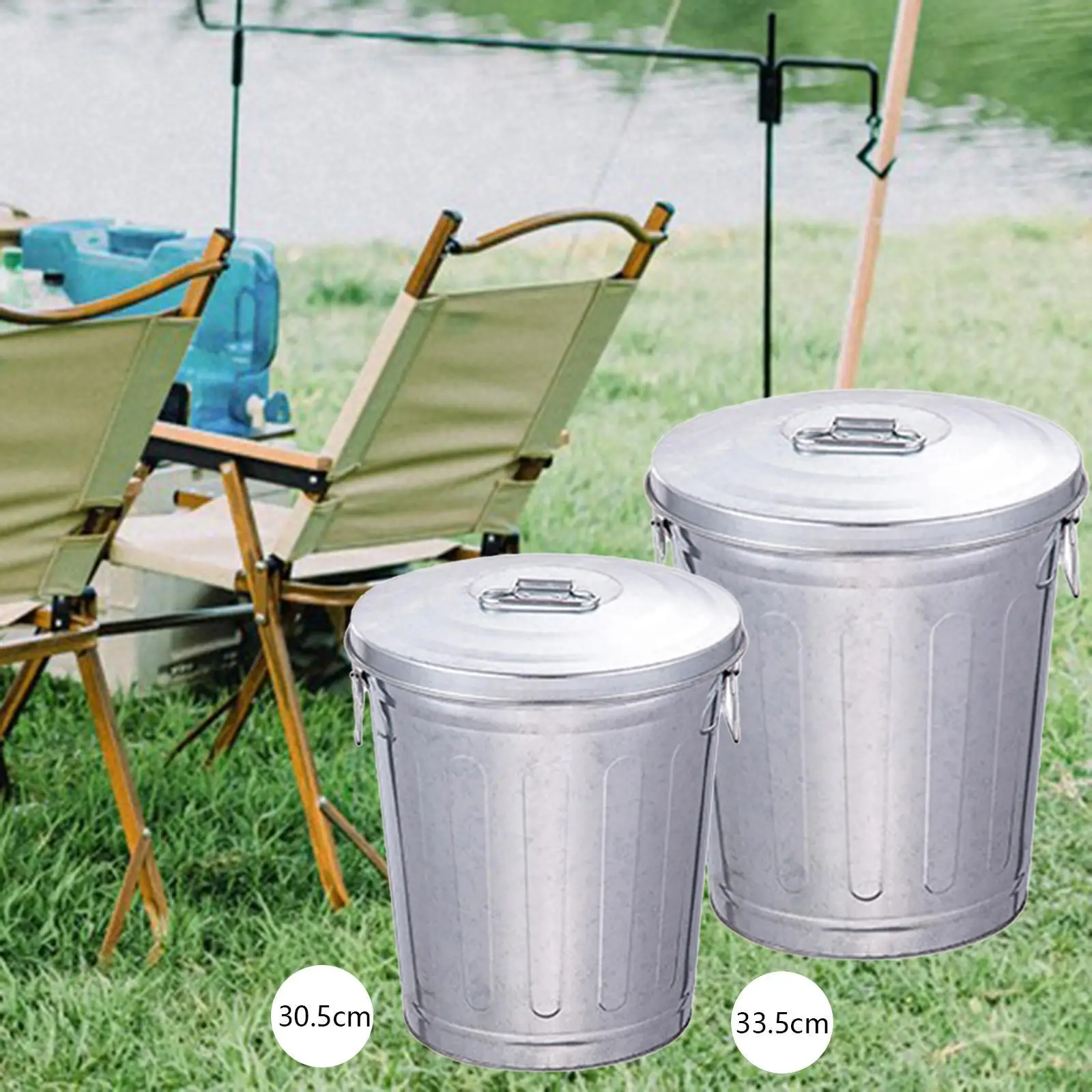 Outdoor Metal Trash Can Round Vintage Design Versatile for Garden Yard Sturdy Storage Container Compost Bin Garbage Can Bin
Outdoor Metal Trash Can Round Vintage Design Versatile for Garden Yard Sturdy Storage Container Compost Bin Garbage Can Bin