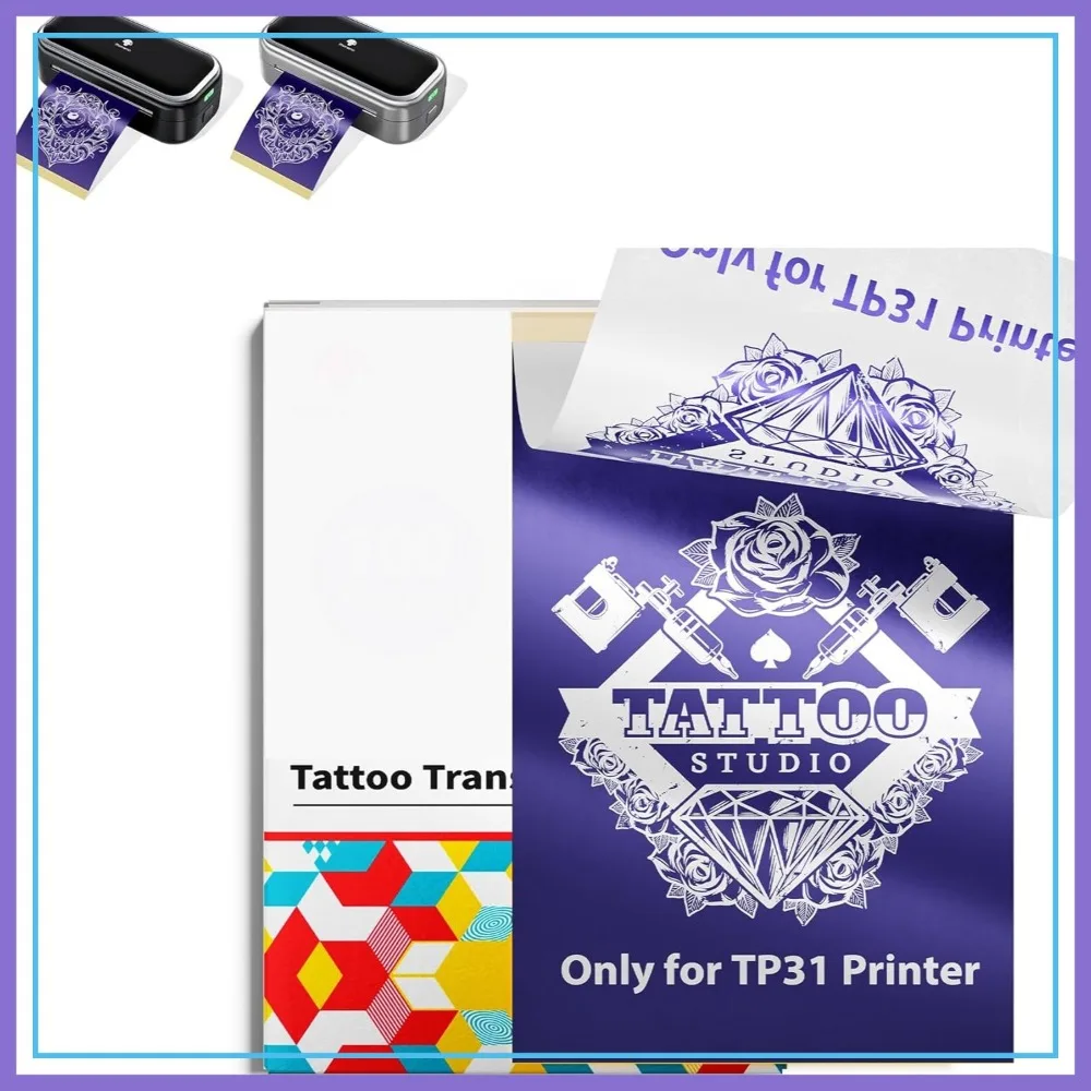 Tattoo Stencil Paper 3.15" x 5.24" for TP31 Mini Tattoo Printer, 100 Sheets Transfer Paper for Beginners/Artists
Tattoo Stencil Paper 3.15" x 5.24" for TP31 Mini Tattoo Printer, 100 Sheets Transfer Paper for Beginners/Artists