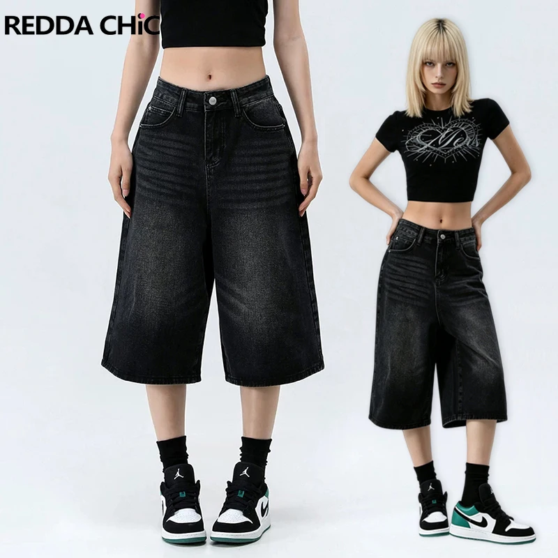 REDDACHiC Women Baggy Jean Shorts Unisex Versatile Black Plain Washed Loose Fit Bermuda Denim Pants Simple Causal Streetwear
REDDACHiC Women Baggy Jean Shorts Unisex Versatile Black Plain Washed Loose Fit Bermuda Denim Pants Simple Causal Streetwear