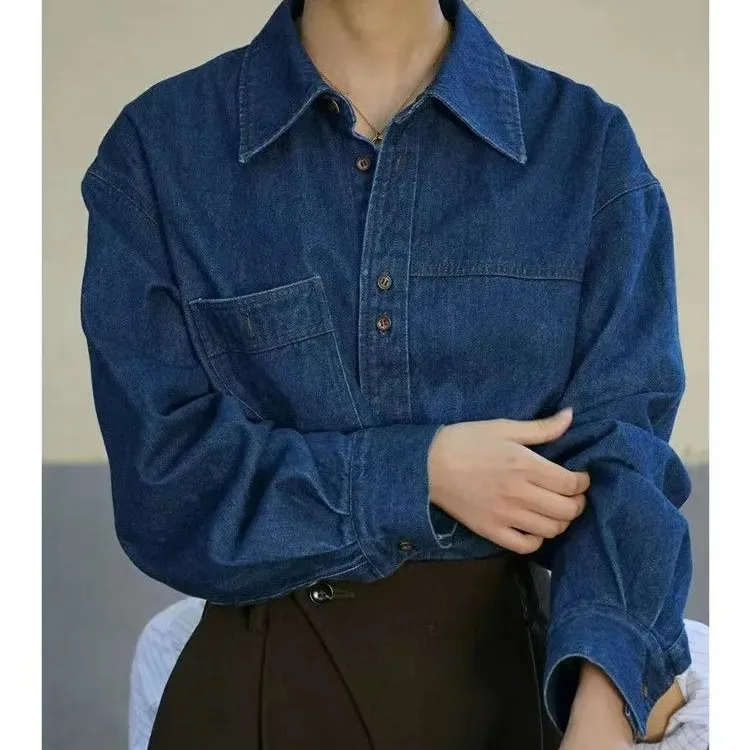 Женская джинсовая одежда в стиле ретро Hong Kong Sle, весна-осень, тонкий дизайн, длинная многослойная верхняя одежда све, повседневная морозостойкая футболка...
Женская джинсовая одежда в стиле ретро Hong Kong Sle, весна-осень, тонкий дизайн, длинная многослойная верхняя одежда све, повседневная морозостойкая футболка...