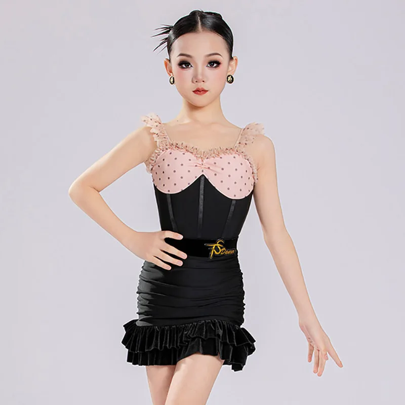 Children's Girls Latin Dance Costume Ruffles Sleeveless Bodysuit and Skirt Suit Kids Rumba Chacha Competition Dancerwear Clothes
Children's Girls Latin Dance Costume Ruffles Sleeveless Bodysuit and Skirt Suit Kids Rumba Chacha Competition Dancerwear Clothes