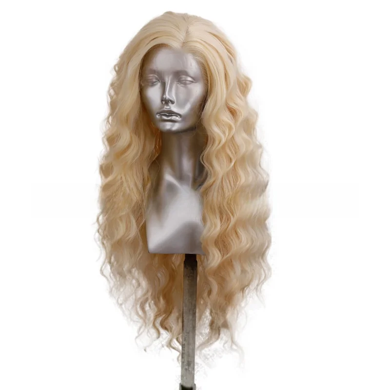 Full Head Lace Front Wig Golden Chemical Fiber Big Curl Wig Cross-Border Wig Work Long Curly Hair Brandl
Full Head Lace Front Wig Golden Chemical Fiber Big Curl Wig Cross-Border Wig Work Long Curly Hair Brandl