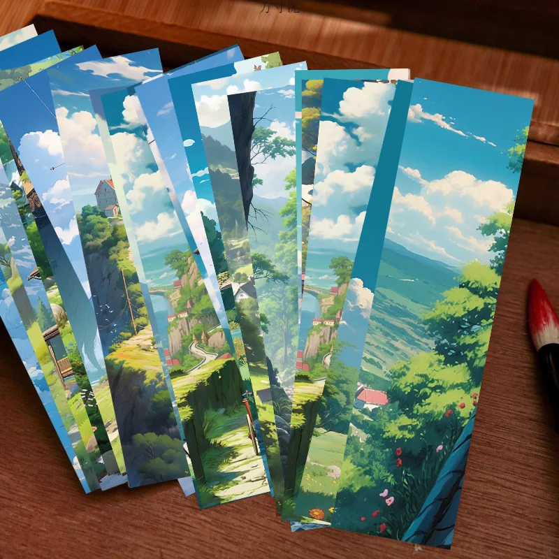 30 упаковок закладки в стиле манга с романтическими пейзажами, высокоупорные декоративные закладки «сделай сам», студенческие закладки для отслеживания чтения для ведения журналов 
30 упаковок закладки в стиле манга с романтическими пейзажами, высокоупорные декоративные закладки «сделай сам», студенческие закладки для отслеживания чтения для ведения журналов