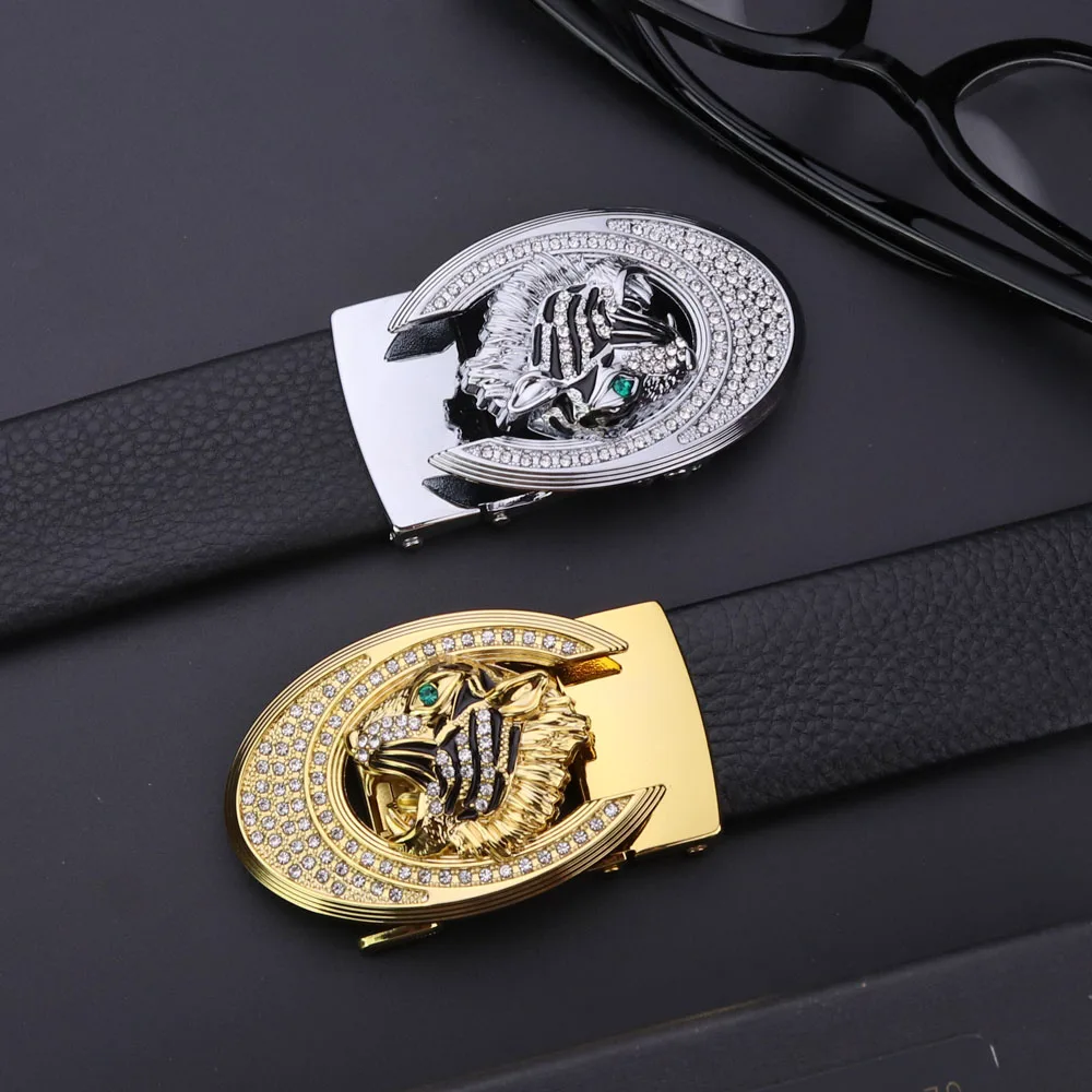 Men Belt Cow Genuine Leather High Quality Luxury Strap Male Belts for Men New design tiger head Buckle
Men Belt Cow Genuine Leather High Quality Luxury Strap Male Belts for Men New design tiger head Buckle
