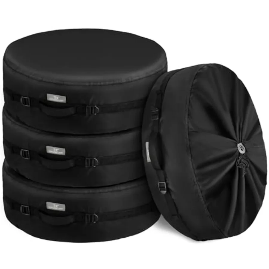 Seasonal Tire Cover - Spare Tire Bag with Handle, Heavy Duty Winter Wheel Storage Tote Against Dust and Scratches, 4 Pack Fits
Seasonal Tire Cover - Spare Tire Bag with Handle, Heavy Duty Winter Wheel Storage Tote Against Dust and Scratches, 4 Pack Fits