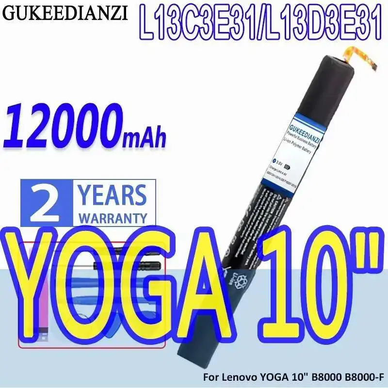 GUKEEDIANZI аккумулятор L13C3E31 L13D3E31 12000 мАч для Lenovo YOGA 10 дюймов планшет B8000 B8000-F B8000-H B8080-F B8080-HV 60063
GUKEEDIANZI аккумулятор L13C3E31 L13D3E31 12000 мАч для Lenovo YOGA 10 дюймов планшет B8000 B8000-F B8000-H B8080-F B8080-HV 60063