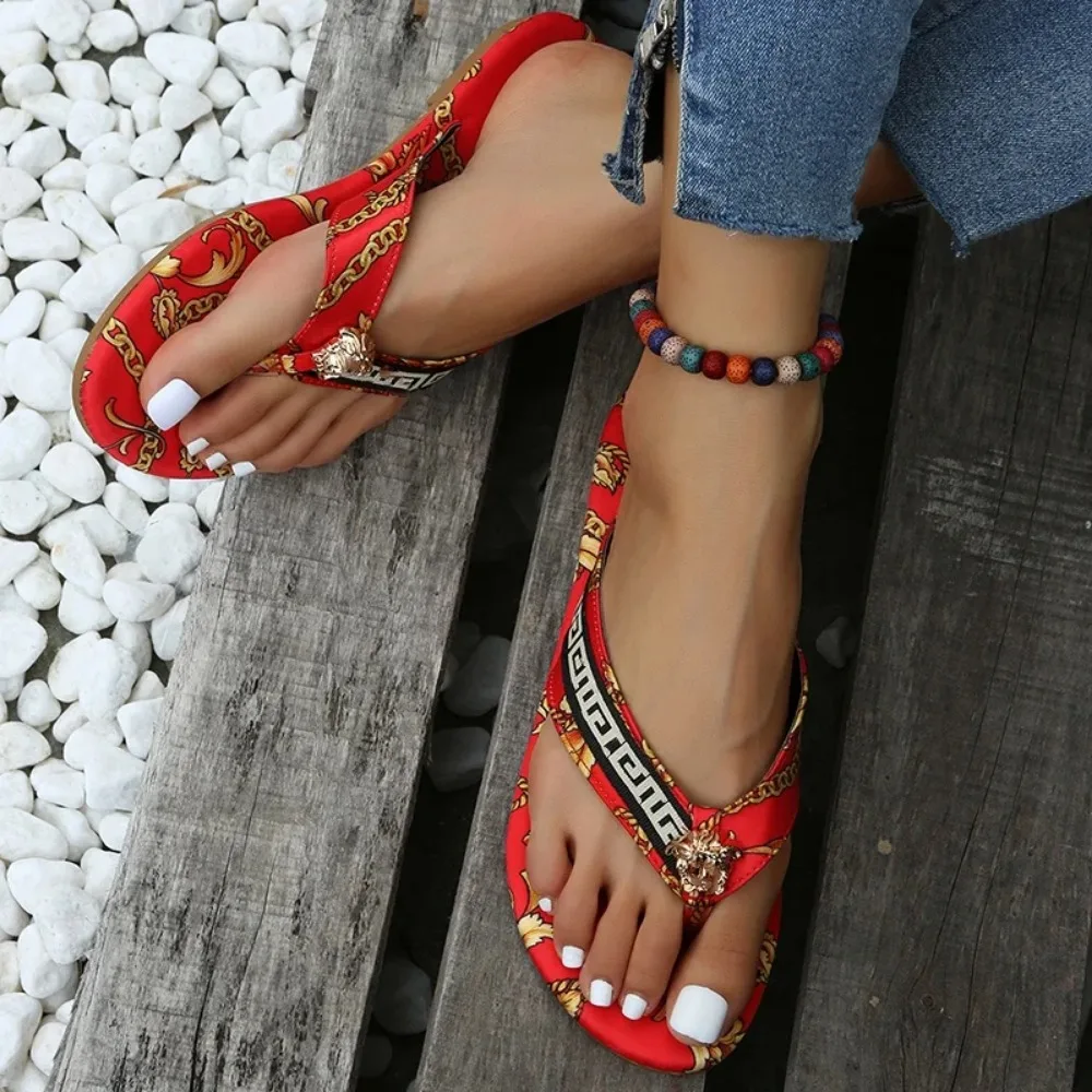 Sexy Flip-Flops Women's Slippers New Fashion Fashion Printing Flat Flip-Flops Outdoor Slippers Flat Slippers Women's Large Size
Sexy Flip-Flops Women's Slippers New Fashion Fashion Printing Flat Flip-Flops Outdoor Slippers Flat Slippers Women's Large Size