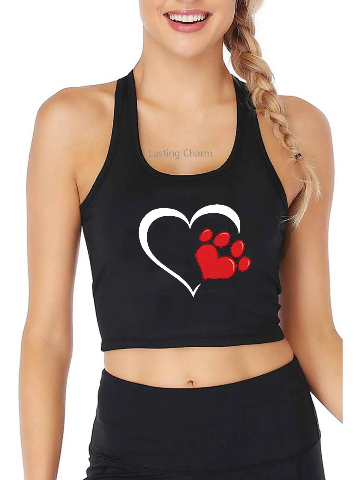 Dog Paw Print Breathable Slim Fit Tank Tops Women's Summer O-Neck Customization Yoga Sports Training Crop Tops
Dog Paw Print Breathable Slim Fit Tank Tops Women's Summer O-Neck Customization Yoga Sports Training Crop Tops