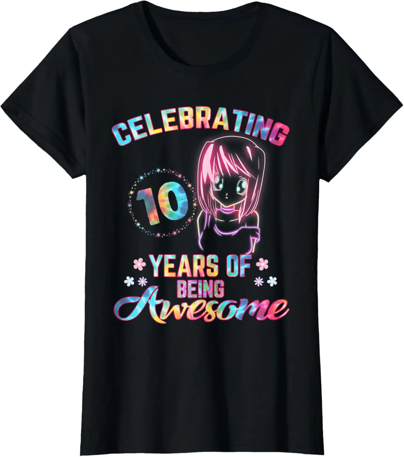 Футболка Tie Dye с надписью «10 лет быть потрясающим аниме» в стиле каваи на 10-летие
Футболка Tie Dye с надписью «10 лет быть потрясающим аниме» в стиле каваи на 10-летие